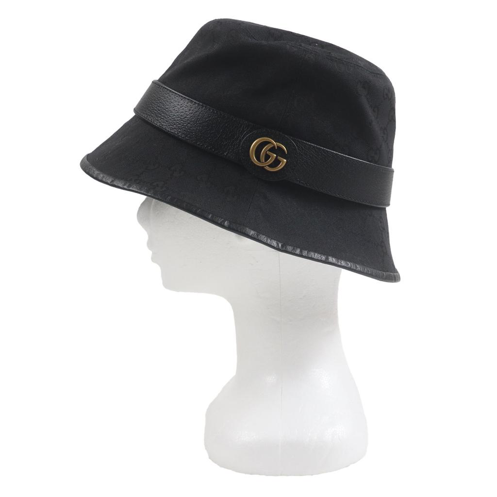Отличная шляпа GUCCI черная полиэстер мужская M 576587 Б/у