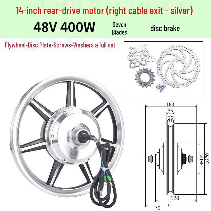 14-дюймовый складной электрический велосипед с высокоскоростным передним и задним мотор-колесом 36В/48В 350Вт/400Вт/500Вт