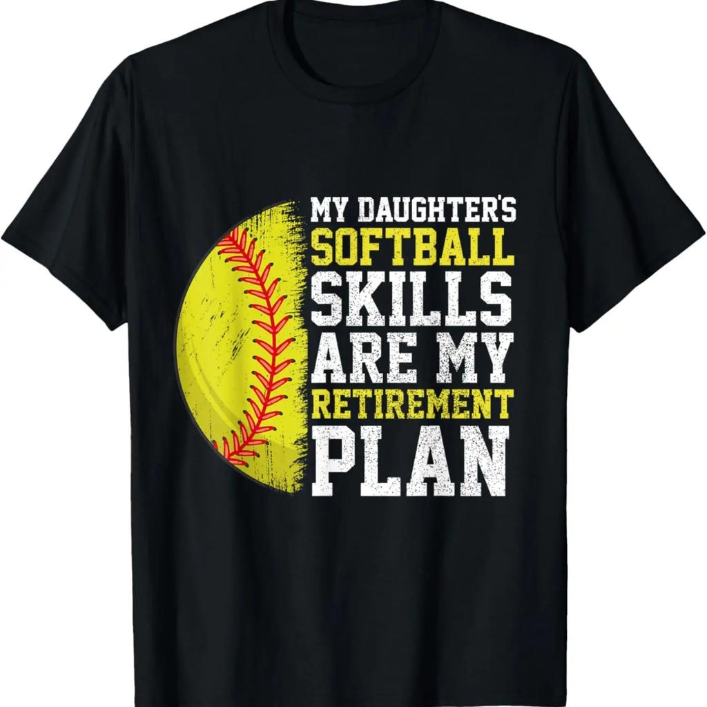Funny Softball Dad Mom Baseball Player T-Shirt
