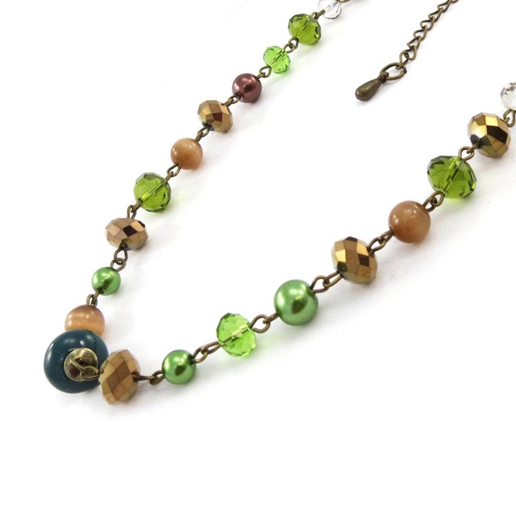 Les Trésors De Lily [J2005] - Green 'Mineralia' Designer Necklace