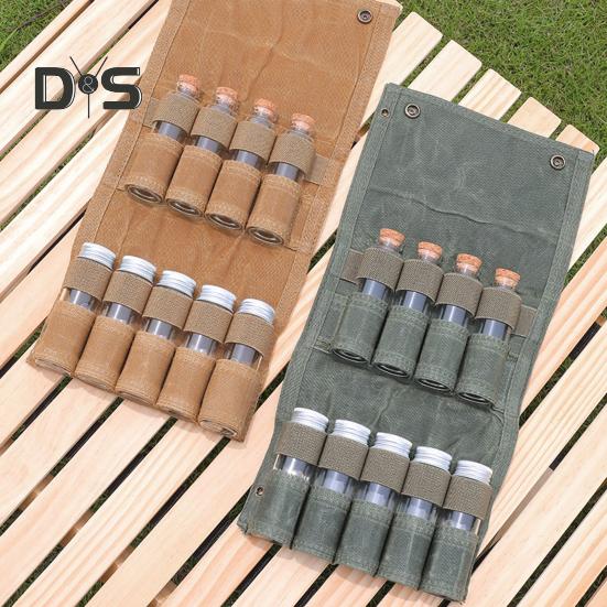 Портативный органайзер для бутылочек со специями, сумка для кемпинга, пикника, приправ, контейнер для баночек с маслом для барбекю, чехол для переноски, хранение