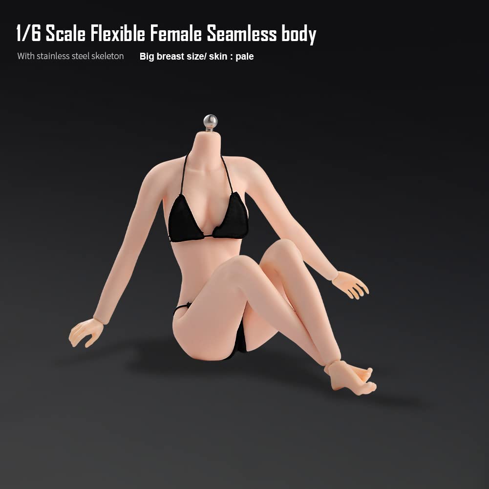 1/6 Scale Upgraded Version of the Movable Female Body, Scale Steel Frame, Super Flexible Makeup, Seamless Body, Large Bust, 12-inch Female Action Doll
