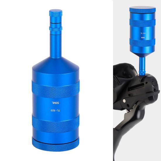 20/50ML Bicycle Portable Oil Container Heavy Duty Aluminum Alloy M5/M7 Dual Connectors Road Mountain Bike Hydraulic Disc Brake Bleed