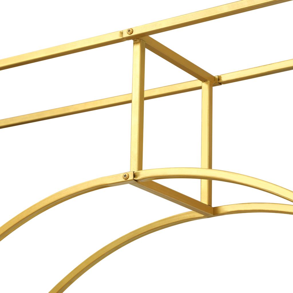 Золотая свадебная арка-стойка из углеродистой стали, фон, сверхпрочная, нагрузка 44 фунта для свадебной вечеринки, садовый декор