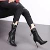 Fashion High Heels Mid Calf Shoes Woman Spring 2024 Elegant Heeled Autumn Half Boots Women Large Size Warm Chic Quality On Promotion Y2k