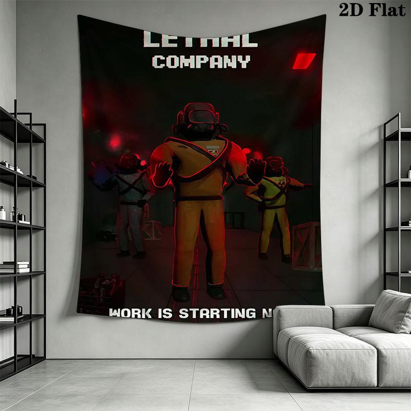Lethal Company Wall Hanging Printed Fabric Blanket Decorative Tapestries for Bedroom Living Room Home Decor