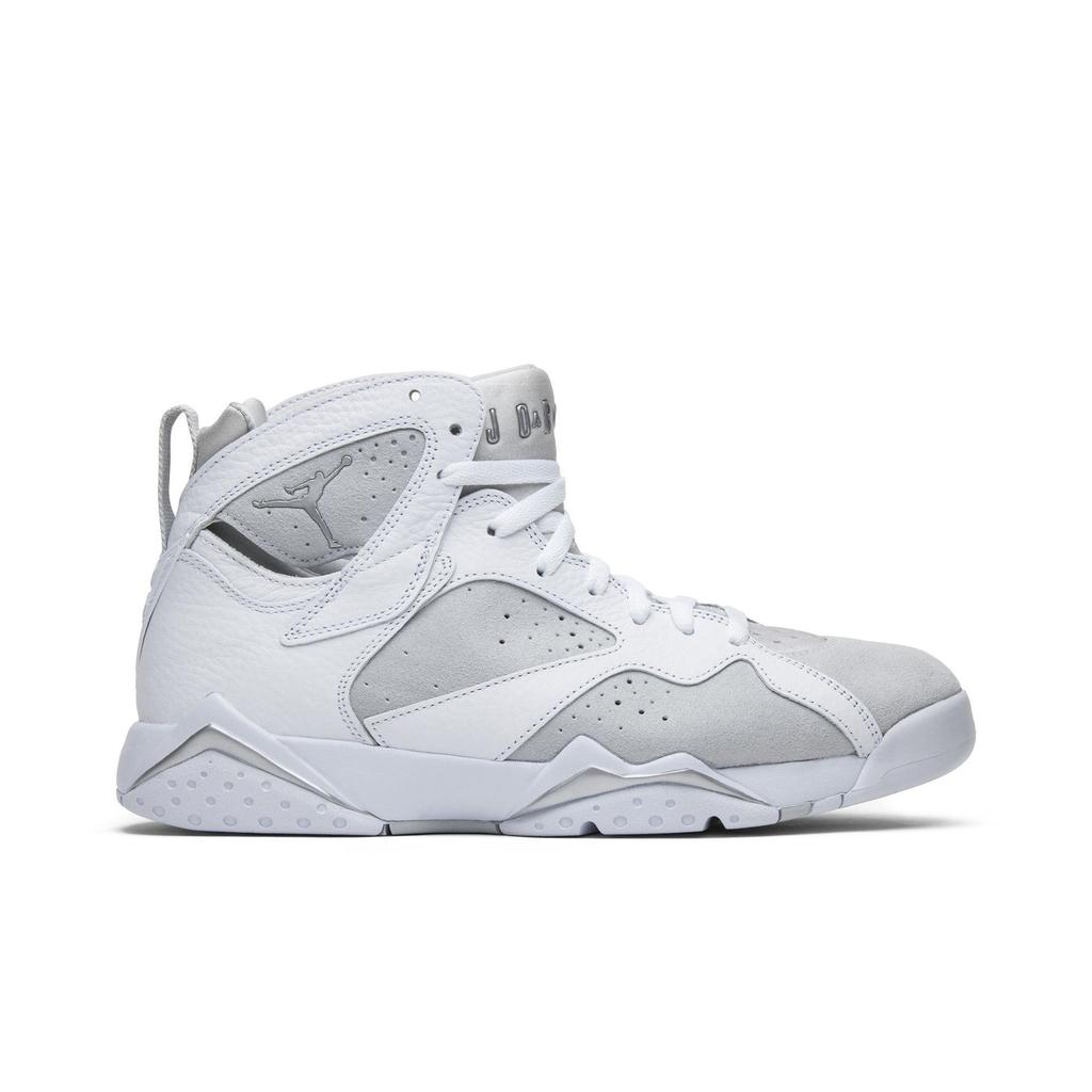 Air Jordan 7 Retro 'Pure Money' (Unisex) White / Metallic Silver-Pure Platinum Vintage Basketball Shoes 304775 120