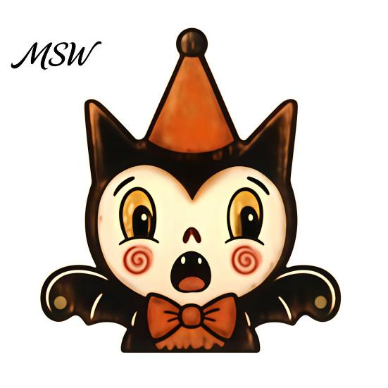 Three-dimensional Layered Painting Ornaments Halloween Wooden Ornaments, Distressed Pumpkin/Cat Decorations, Desktop & Wall Durable Wood Tabletop Art