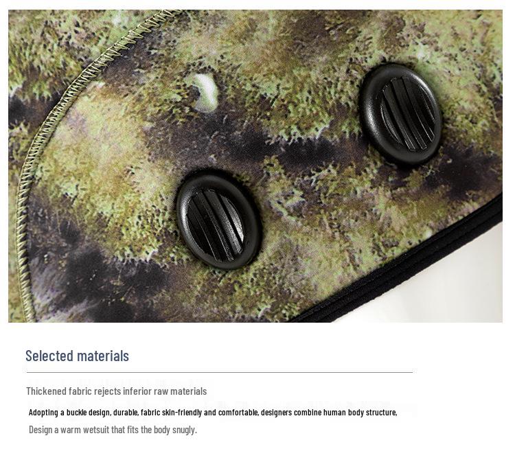 5мм Камуфляжный гидрокостюм с капюшоном для мужчин и женщин - Профессиональный костюм для дайвинга, охоты, рыбалки в холодной воде.