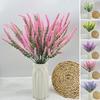 5Pcs Artificial Lavender 5 Fork Realistic Plastic Flower Wedding Party Home Office Table