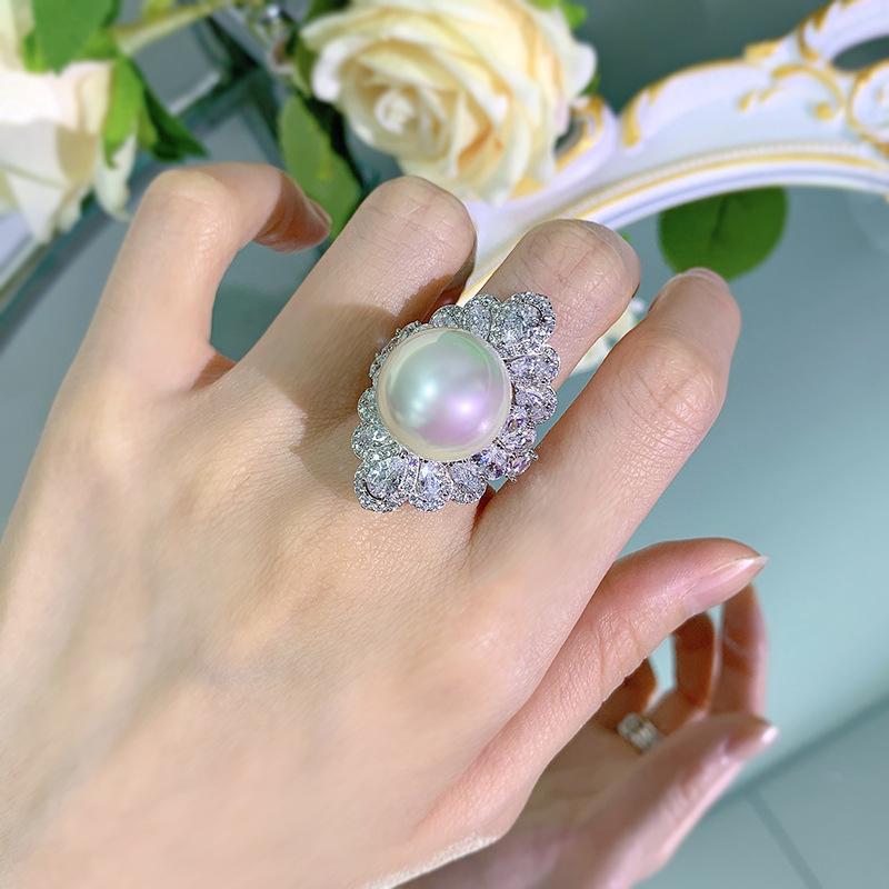 Кольцо Happy Designer с жемчугом Rich Woman's 16 мм в роскошном комплекте Кольцо Кольцо