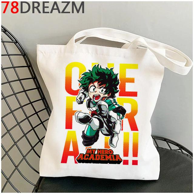 Сумка для покупок My Hero Academia, сумка для покупок bolsa, сумка для вторичной переработки, джутовая сумка для продуктов, сумка-тоут bolsas ecologicas bolsa compra, покупка на заказ