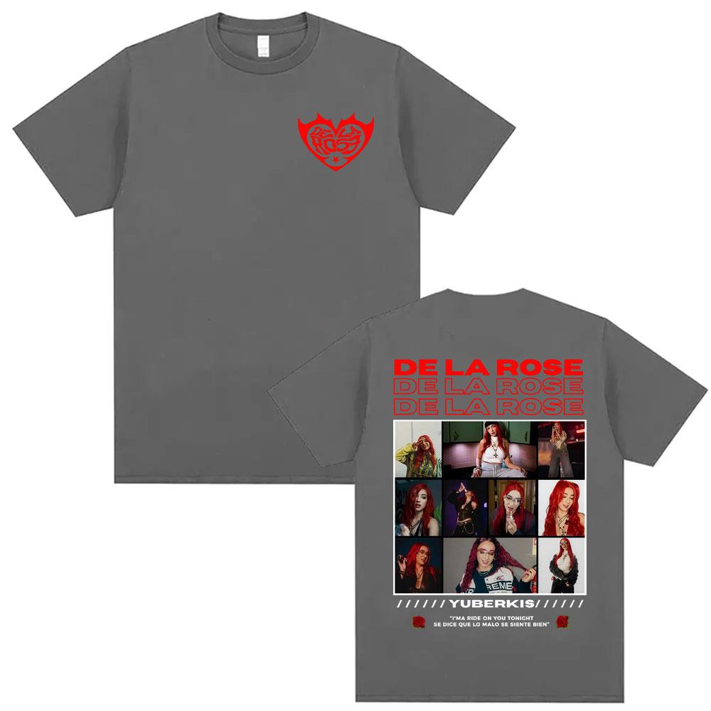 Singer De La Rose Album Tour 2026 Cover Tshirt Unisex Women Fashion Trending Aesthetic T Shirts Casual Cotton Short Sleeve T Shirt
