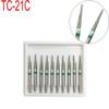 10pc/Boxe Dental Diamond Burs Drill Dental Burs Dia-burs for High Speed Handpieces Super Coarse Dentist Tools FG 1.6M TC-21C