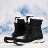 New Men's Winter Plush Boots Super Warm Women Snow Boot High Quality Waterproof High-Top Men's Ankle Boots Couple Hiking Shoes