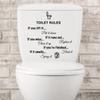 1pc Toilet Stickers Toilet Rules Removable Bathroom Sticker Home and Public Places Warning Sign Transparent DIY Art Home Decals