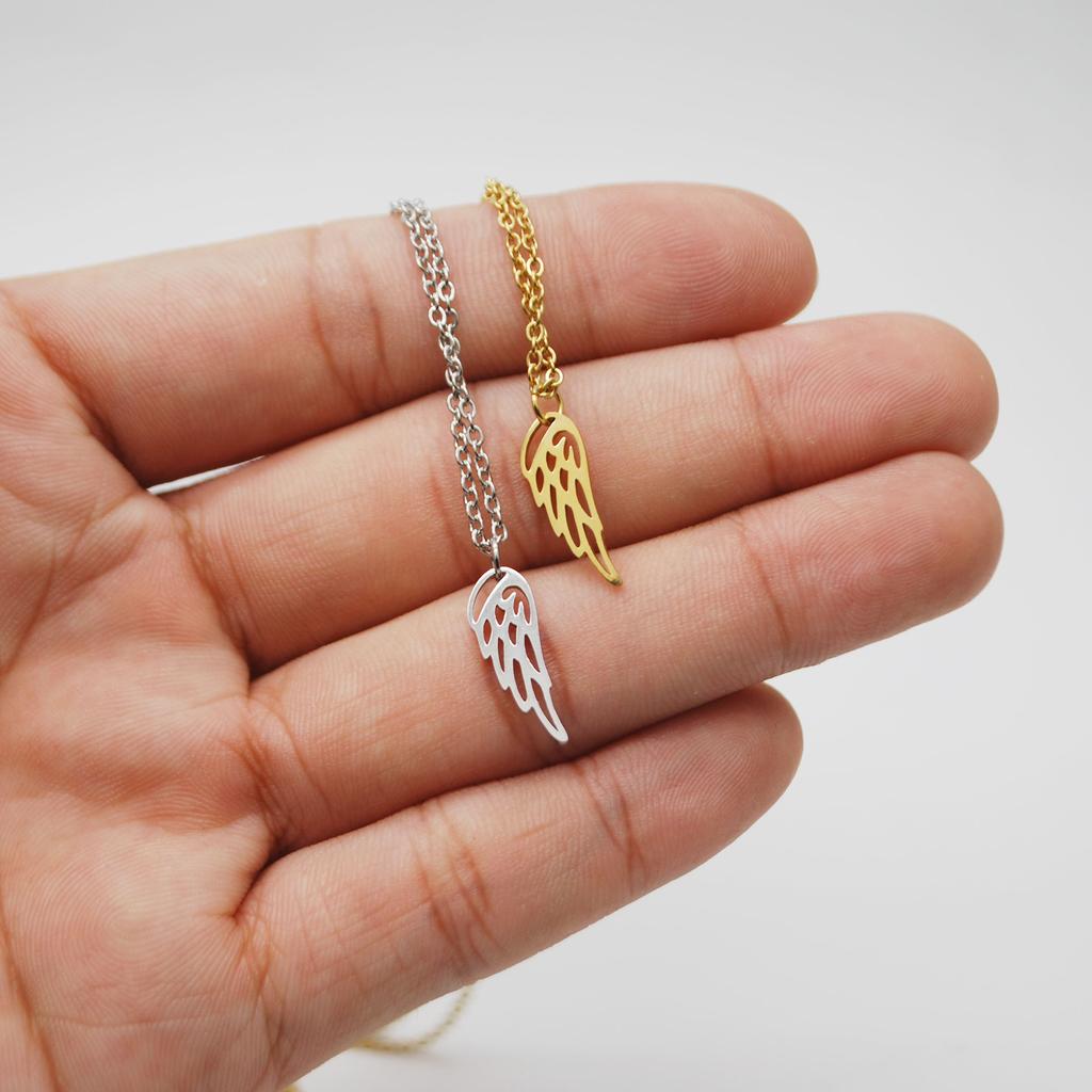 Dooyio Нержавеющая сталь Крылья ангела Подвеска Женские модные украшения Свободное летающее ожерелье Ключичные цепи Подарки на вечеринку