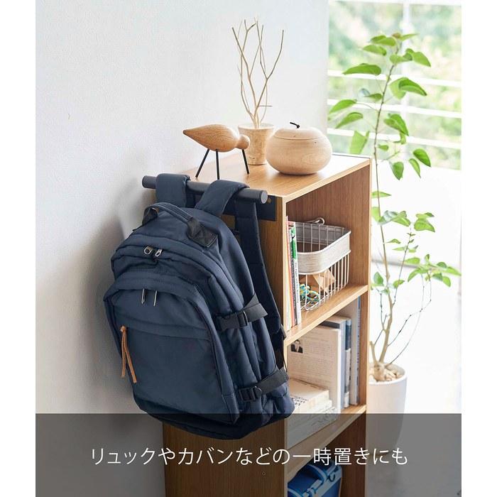 Yamazaki Color Box Side Backpack & Schoolbag Hanger, Black, Approx. W26 x D6.5 x H10.5cm, Tower, Easy Installation, 5317