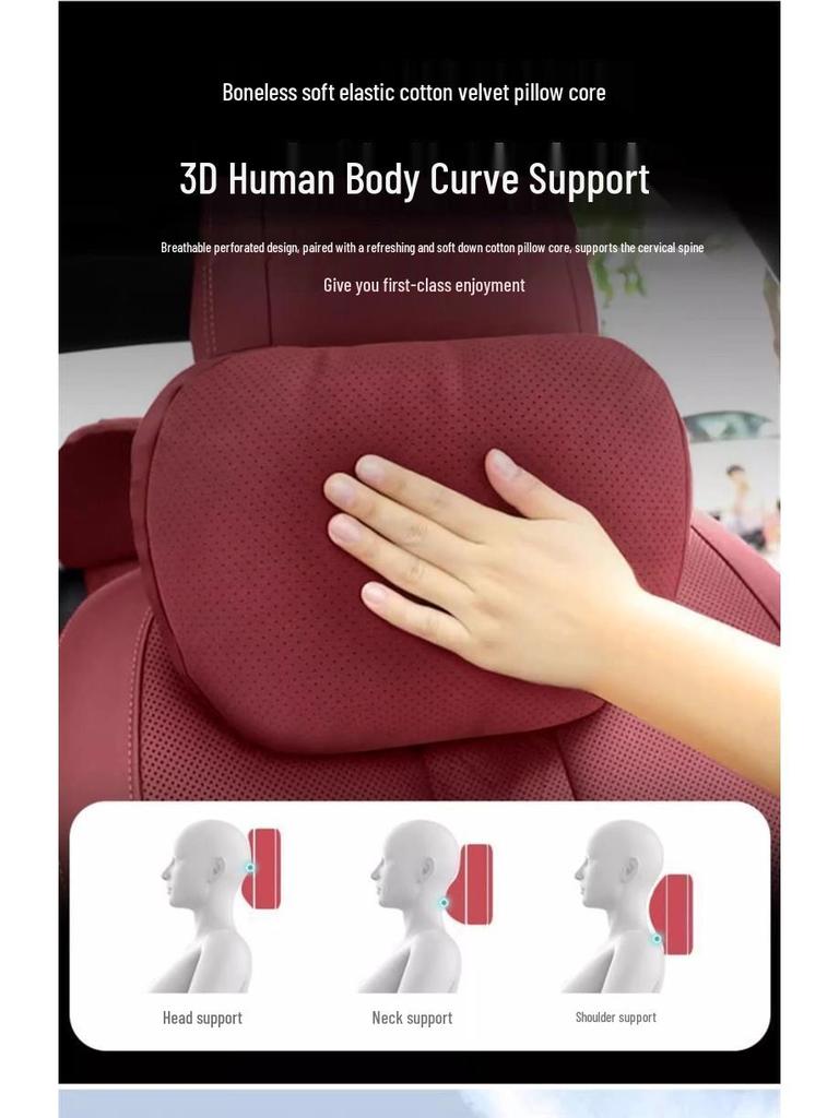 Headrest & Lumbar Support for BMW 3, 4 Series, X1, X2, X3, X5, X6, GT - Neck Protection & Car Interior Comfort