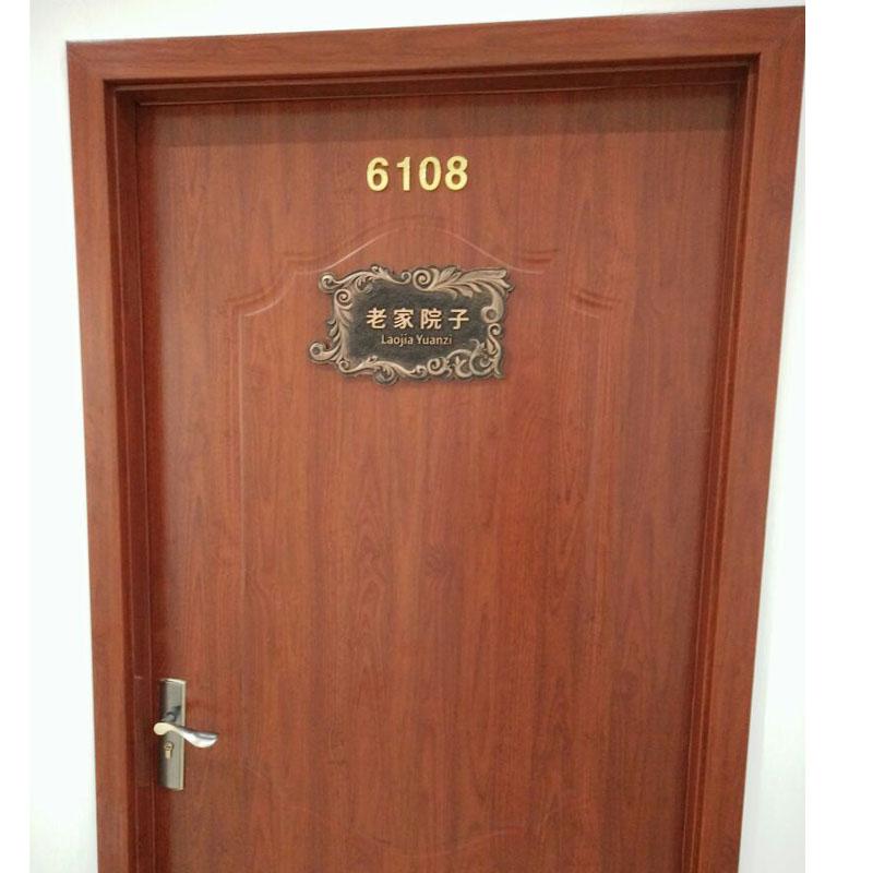 5 см ABS позолоченный золотой номерной знак на этаже отеля, цифровые вывески, гостиничный номер, номер двери, цифра 0-9, наклейка с самоклеящейся наклейкой