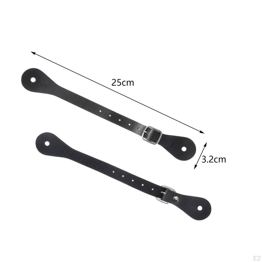 2 шт. PU кожаный ремень шпоры однослойный вестерн мужчины женщины регулируемый ботинок для
