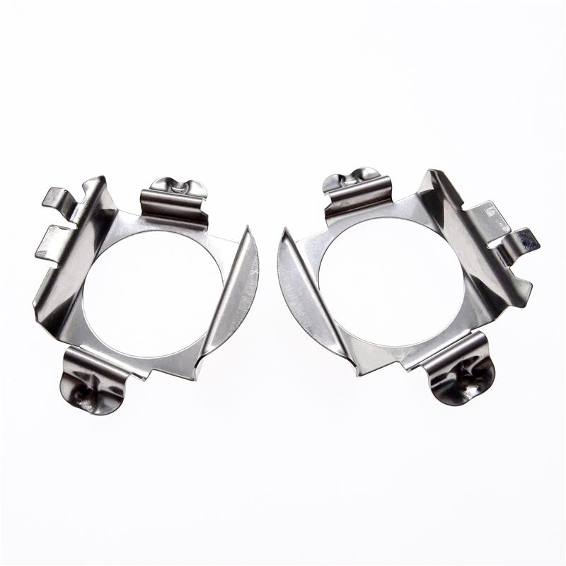 2 Pcs for MercedesB Enz C E ML CLK GLA GL GLS H7 LED Car Headlight Bulb Base Holder Adapter Socket Metal Retaining Clip Base