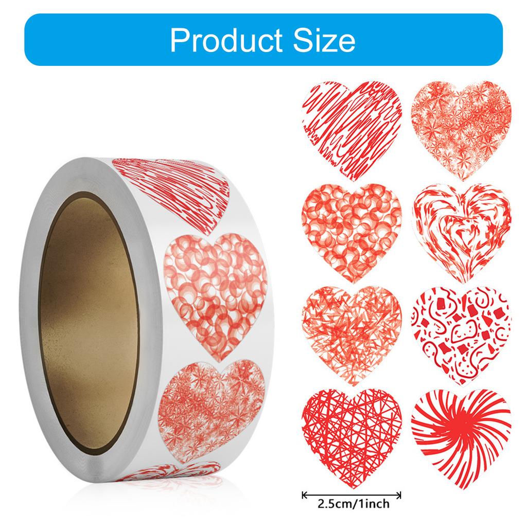 Самоклеящаяся наклейка в виде сердца 2,5 см, простая в использовании для пар, студентов и любителей рукоделия, разнообразные декоративные потребности