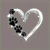 1PC Heart Paw Print Car Stickers Waterproof for Trunk Laptop Motorcylcle Vinyl Decals Scratches Cover Funny Auto Decoration