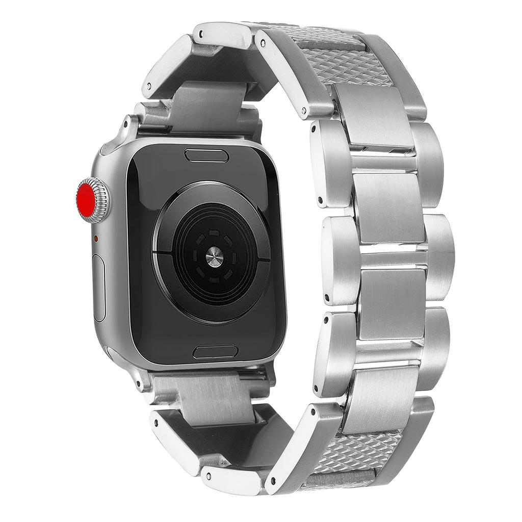 3-Bead Watch Strap for Apple Watch Series 10 9 8 7 SE 6 5 4 3 2 1 42mm 41mm 40mm 38mm Stainless Steel Wrist Band