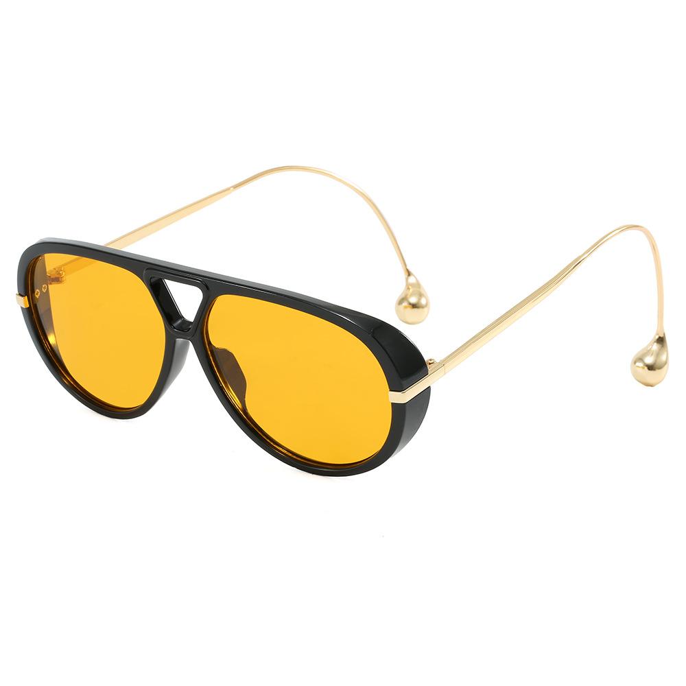 Роскошный Дизайнерский Бренд Оверсайз Очки-Авиаторы Женские Для Мужчин Популярные Винтажные Солнцезащитные Очки Панк Двойной Мост