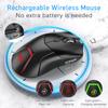 Rechargeable Wireless Bluetooth Mouse Three-modes 2.4ghz Colorful Rgb Backlit 4000dpi Gaming Mice Silent Laptop Mouse