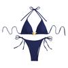 Women's Bikini Set Halter String Side Tie Two-Piece Swimsuit with Starfish Decor Sexy