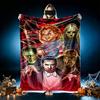 1pc Comfortable Home Print Throw Blanket, Horror Monster Crew Blanket For Bed and Sofa Use, Special Present For Family