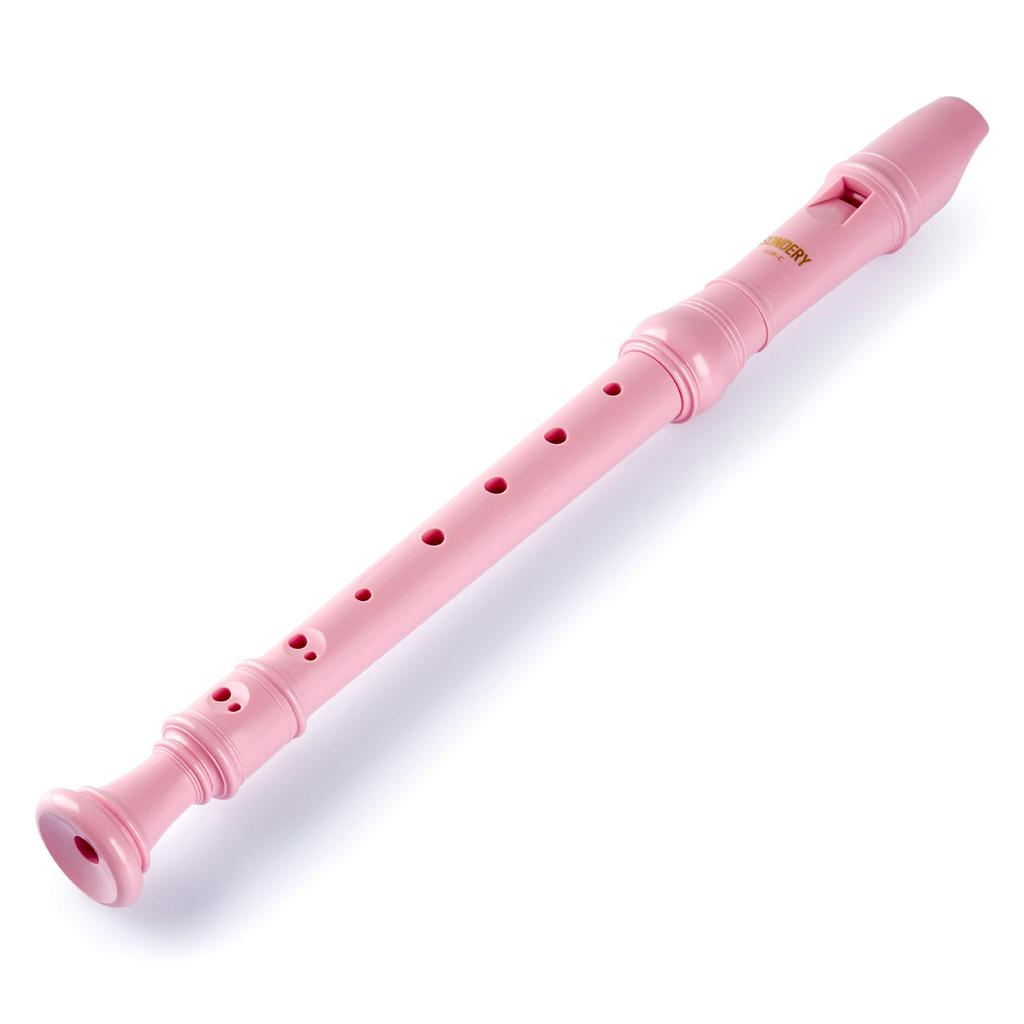 Sondery Soprano German Made of ABS Durable and Easy To Play for Plastic German Fingering Chart Portable Pouch Included Recorder, Style, Resin,