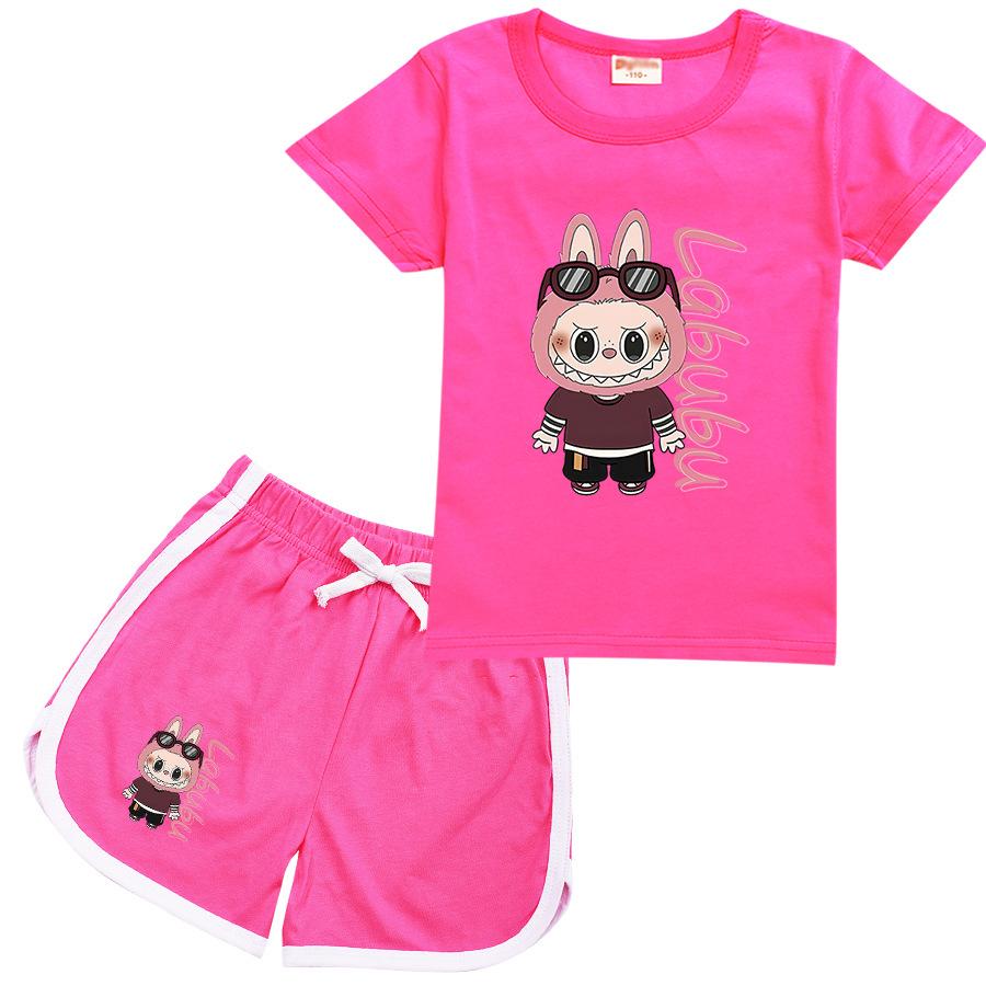 Labbrub Cartoon Printed Kids' Suit - Fashionable and Versatile Simple Cartoon Pattern Breathable Wearing Comfortable Prints