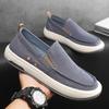 Весенне-летняя новая повседневная мужская обувь, модные универсальные парусиновые туфли, дышащие парусиновые туфли на одной педали