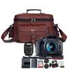 Personalized Leather Camera Bag: Vintage Style Crossbody Travel Bag