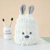 Hair Dry Hat Cartoon Super Soft Bunny Ears Coral Fleece Microfiber Kids Rabbit Shape Hair Wipe Towel Wrap Daily Use