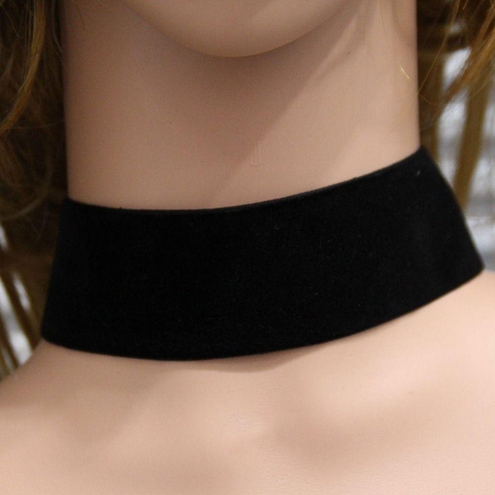 Zinc Zinc Alloy Chain Clavicle Chain Punk Necklace Velvet Collar Korean Style Jewelry Women Choker