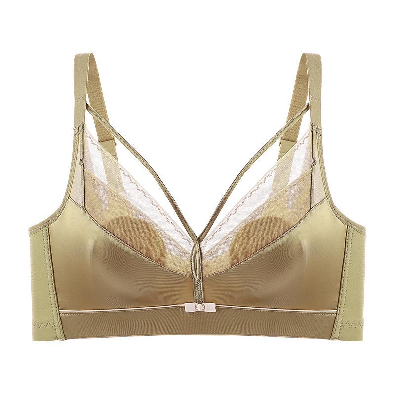 Новое летнее атласное ультратонкое модное нижнее белье без стального кольца. Мягкий и удобный регулируемый бюстгальтер со сборками.
