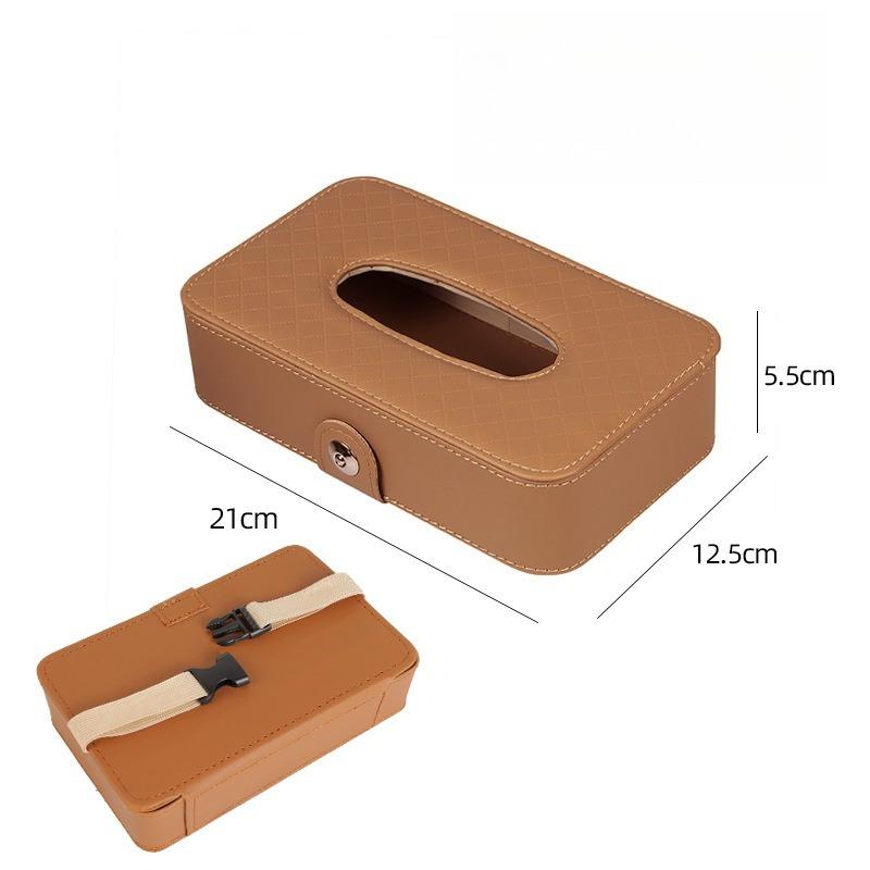 Car Tissue Bag, Leather Sunshade Car Backrest Paper Box, Car Tissue Box