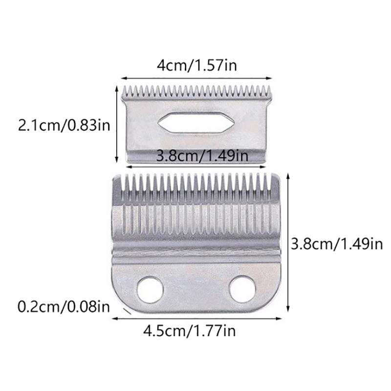 2 шт. Профессиональные сменные лезвия для машинки для стрижки, Прецизионные, 2 отверстия, Регулируемые детали для триммера для волос, Нержавеющая сталь