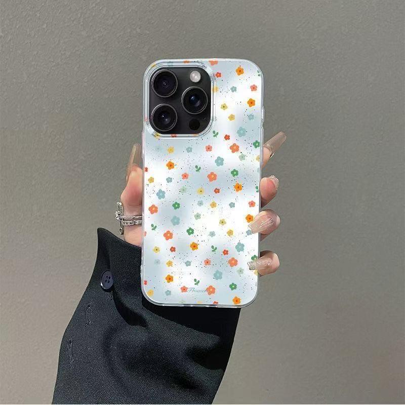 cute flowers shockproof phone case for iphone 17 pro max 16 plus 15 14 13 11 silicone back cover for iphone 12 pro xr xs x 8 7 p