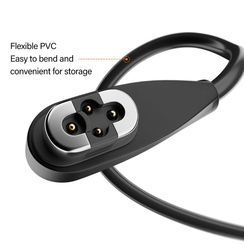 Магнитный USB/Type C 4-контактный кабель для зарядки для спортивных наушников S710 AS800 с костной проводимостью, легкий, портативный