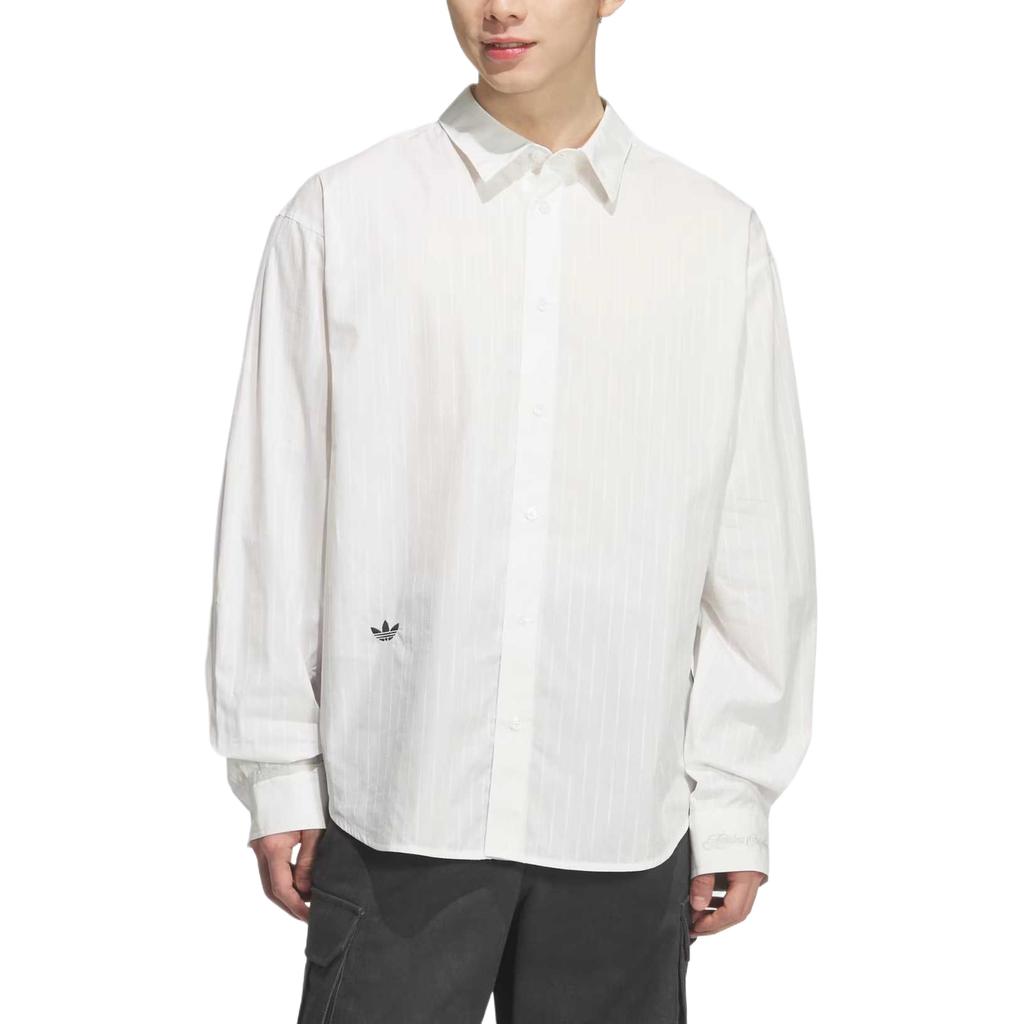 adidas Оригинальные рубашки унисекс Cloud White с воротником, умеренная, KS5309