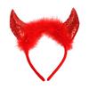 Adult Sequins Devil Horn Shape Headband Woman SPA Hair Hoop Makeup Halloween Taking Photos Christmas Party Headpiece