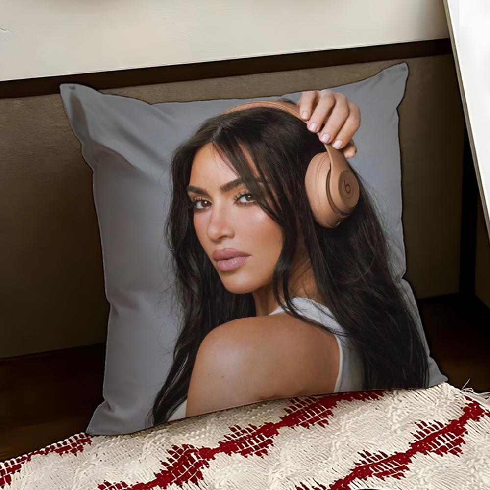 KKim KKardashianS Cushion Cover Reversible Soft Durable Pillow Cover Home Car MultiScene Use for Daily Comfort