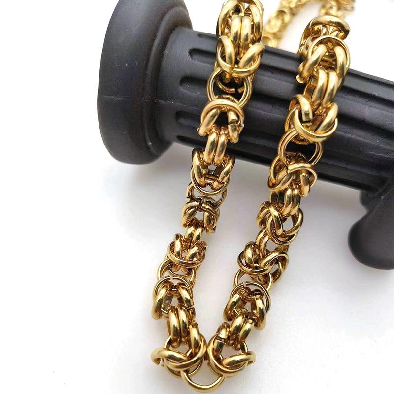 Легкое роскошное мужское колье, универсальная цепочка из титановой стали