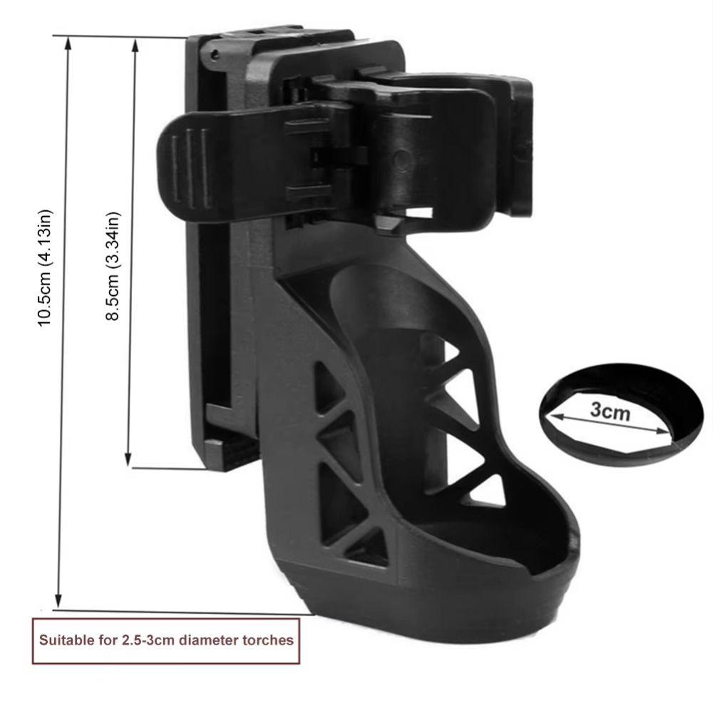 360° Rotating Flashlight Belt Holder with Lever Side Lock Flashlight Cover  Fishing