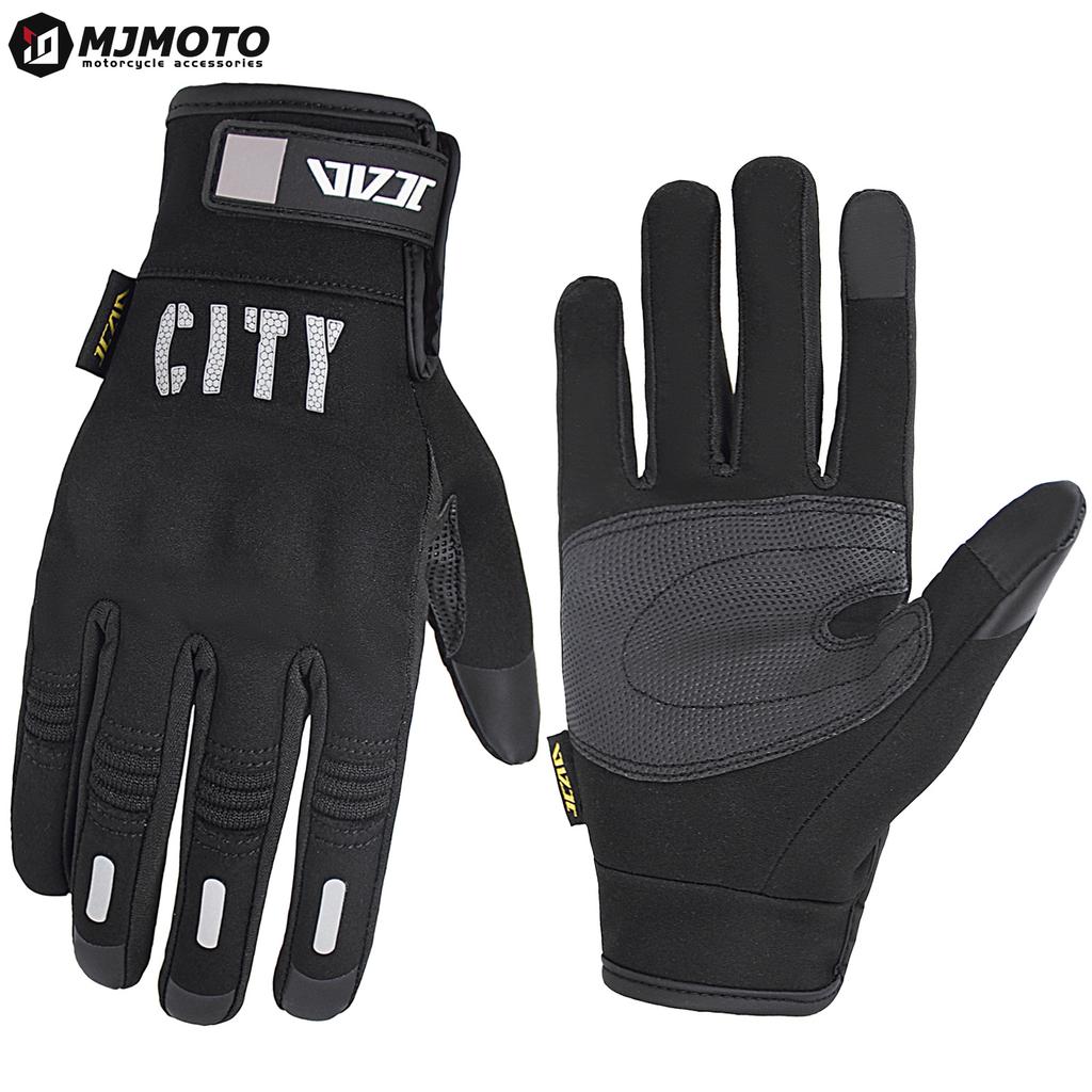 New Spring Autumn Motorcyclist Gloves for Men Women Pink Black Riding Gloves Biker Touch Screen Anti-slip Anti-splash Reflective